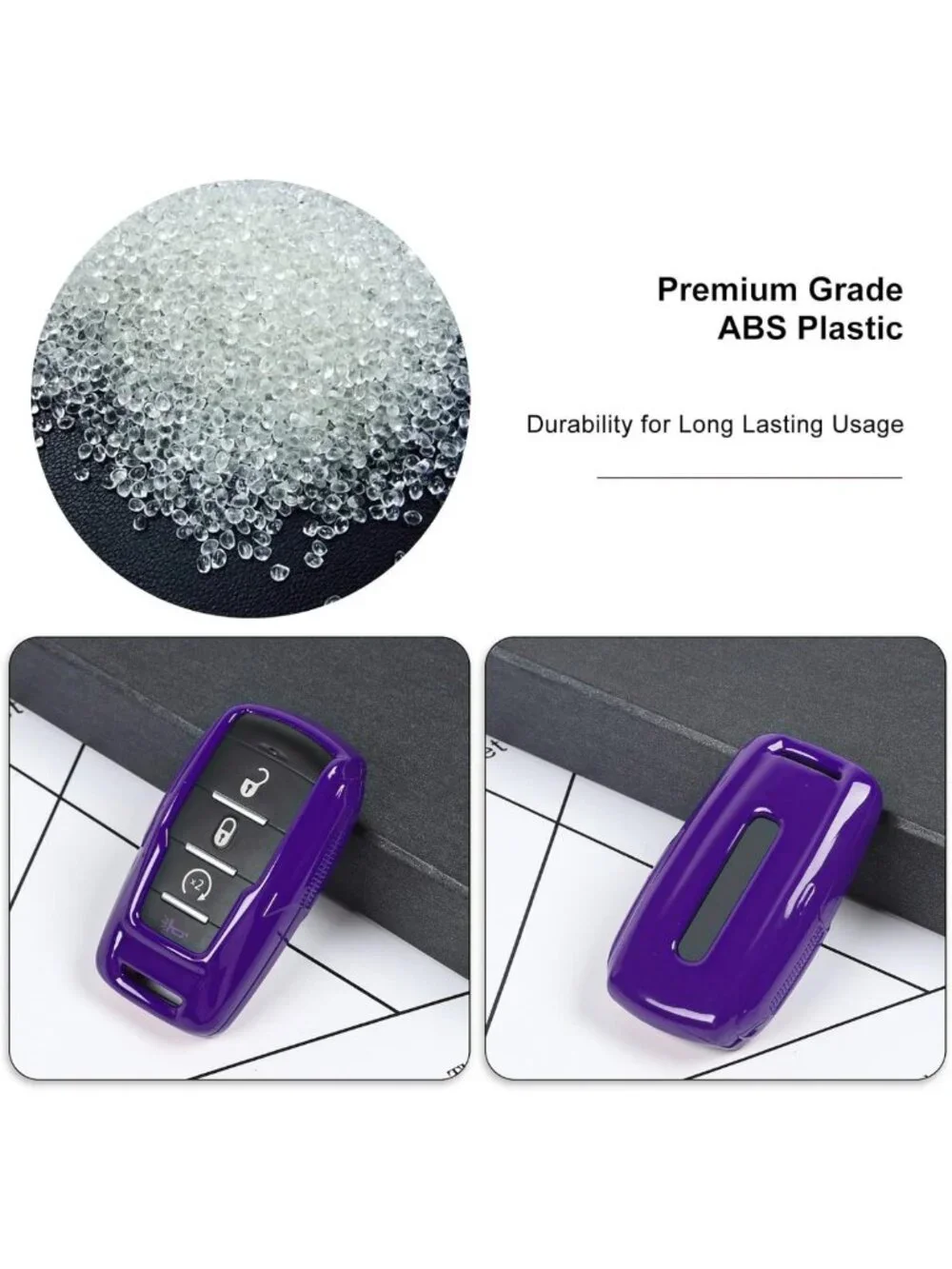 Stylish Purple Key Fob Case Cover & Holder - Protection Shell for Dodge RAM